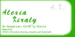 alexia kiraly business card